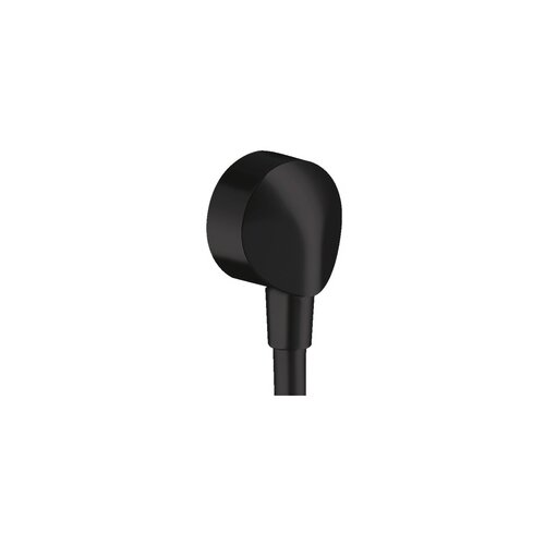 Hansgrohe FixFit Round Matt Black zidni priključak za creva sa kupastim ili cilindričnim navojem sa obe strane 27454670 Cene