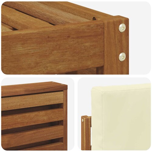  Set vanjskih sofa 6 kom. Prirodna i krem Poliester 251 x 132,5 x 73 cm Slike