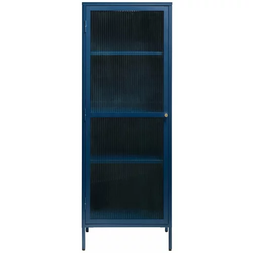 Unique Furniture Plava metalna vitrina Bronco, visina 160 cm