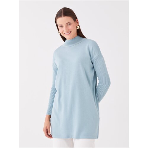 LC Waikiki Half Turtleneck Plain Long Sleeve Oversize Women&amp;#039;s Knitwear Tunic Slike