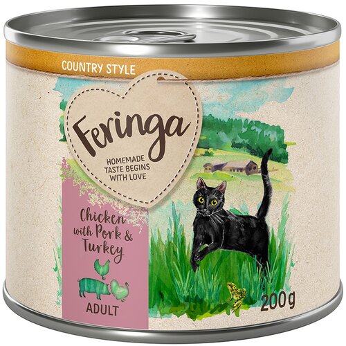 Feringa Ekonomično pakiranje Country Style meni 24 x 200 g - Piletina, svinjetina, puretina Slike