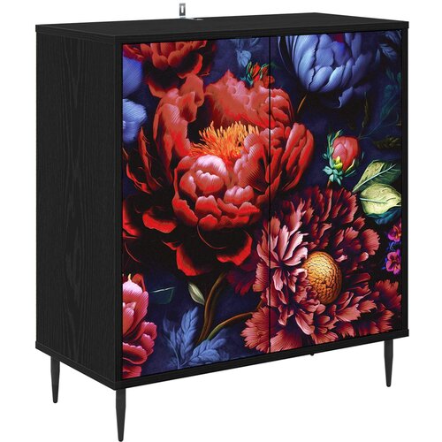  Kreveta KIEL Crni hrast 69 x 33 x 76 cm Konstruirano drvo Slike