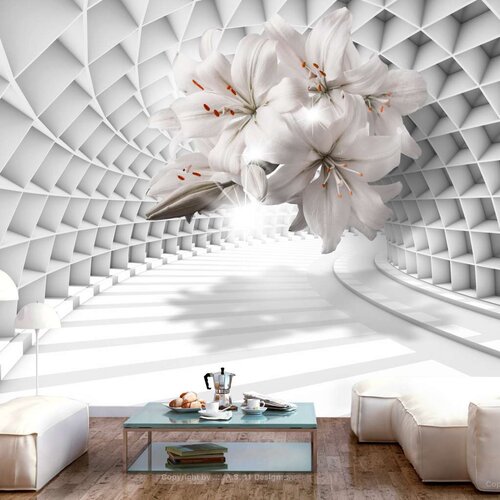  Samoljepljiva foto tapeta - Flowers in the Tunnel 196x140 Slike
