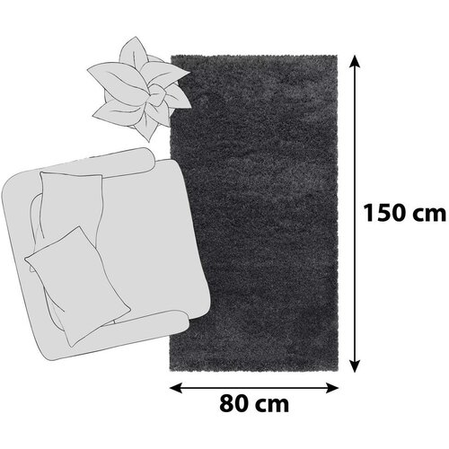 XXXL Preproga Fluffy, 80x150cm, Siva Slike