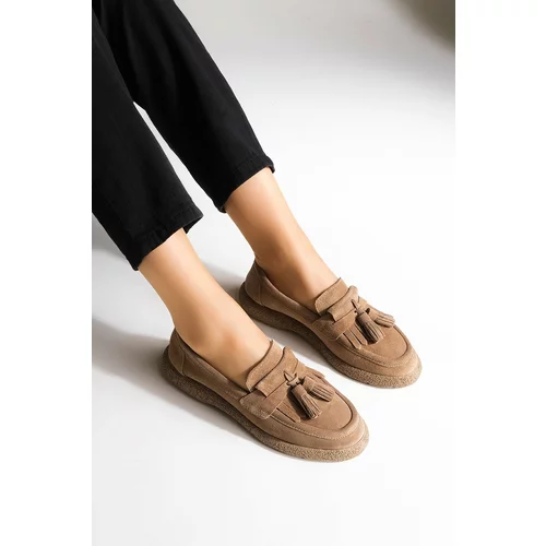 Marjin Loafer Shoes - Brown - Flat