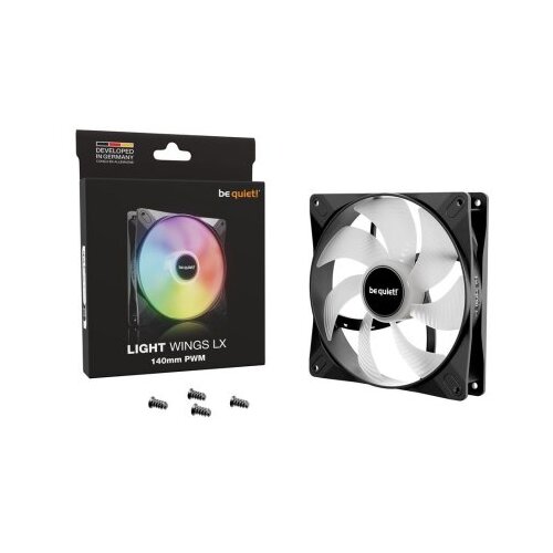 Be Quiet! Tiho bodi! Light Wings LX PWM 140mm ARGB BL126 ohi&amp;scaron;je ventilatorja Slike