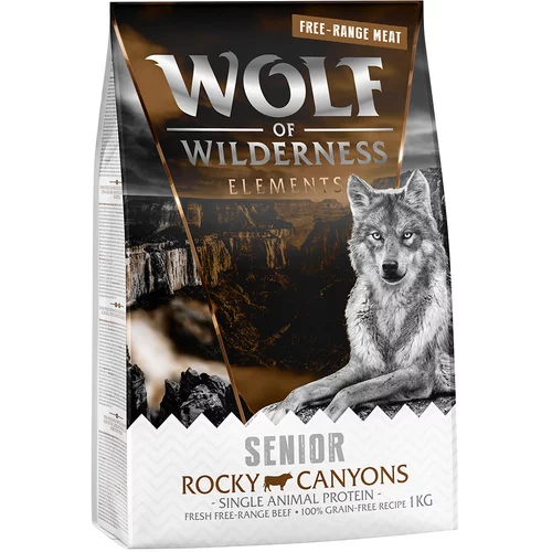 Wolf of Wilderness SENIOR "Rocky Canyons" govedina iz slobodnog uzgoja - bez žitarica - 5 x 1 kg