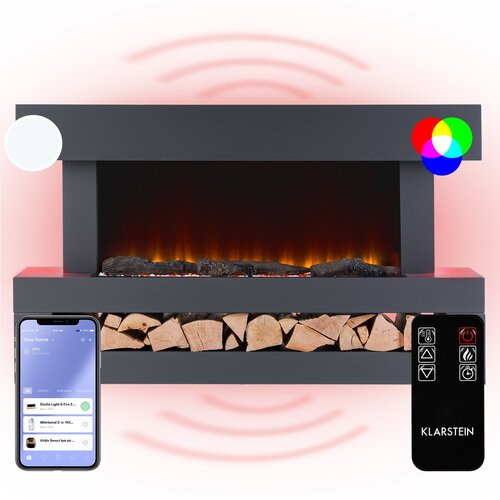 Klarstein Studio Light & Fire 3 Smart, kamin, 1000/2000W, MDF, WiFi Control Cijene