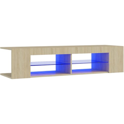 Maison Chic TV omarica - TV stojalo - Televizijska omarica z LED lučkami sonoma hrast 135x39x30 cm, (21699298) Slike