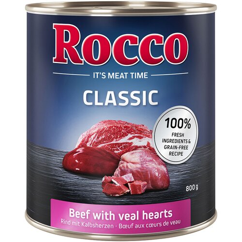 Rocco Varčno pakiranje Classic 24 x 800 g - Govedina s telečjimi srci Cene