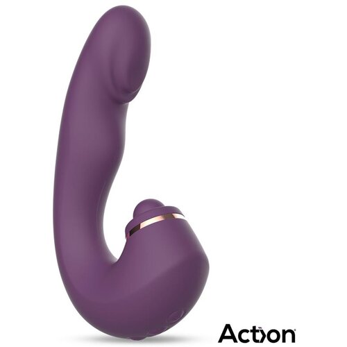 Action Turis Triple Function Clit Hitting Ball with G-Spot Pulsation &amp;amp; Vibration Purple Slike