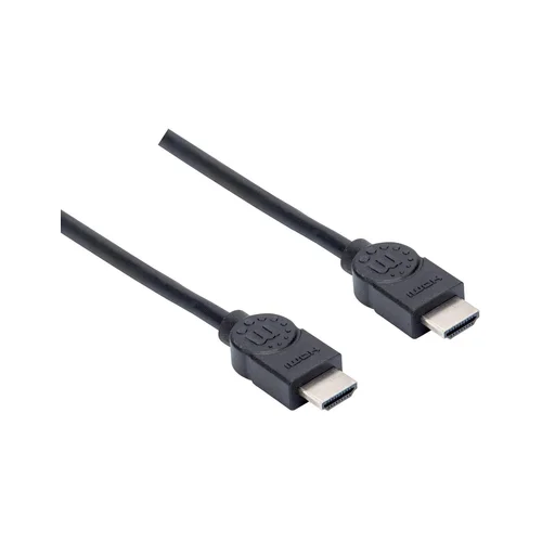 Manhattan HDMI Priključni kabel [1x Muški konektor HDMI - 1x Muški konektor HDMI] 1.5 m Crna