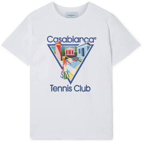 Casablanca Majice s kratkimi rokavi T-SHIRT LA JOUEUSE WHITE Bela Cene