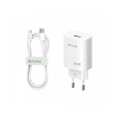 BAVIN punjač 22.5w Usb A + kabl Type C bela - PC995Y Slike