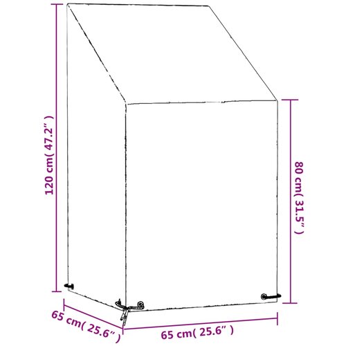  Navlaka za vrtnu stolicu 8 u&amp;scaron;ica 65 x 65 x 80/120 cm polietilen Slike