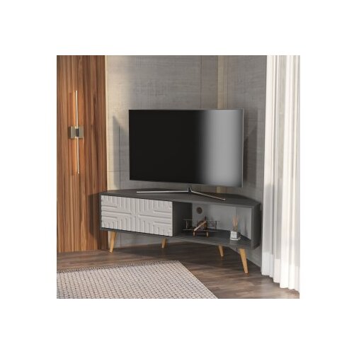 Hanah home tv polica mora anthracite white Cene