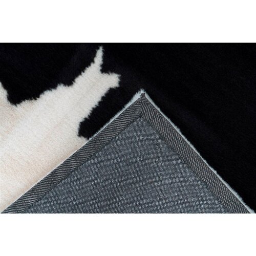 Kayoom PREPROGA Z VISOKIM FLOROM Rabbit Animal Schwarz/Wei&amp;szlig; 160/230 cm taftano črna, bela Slike