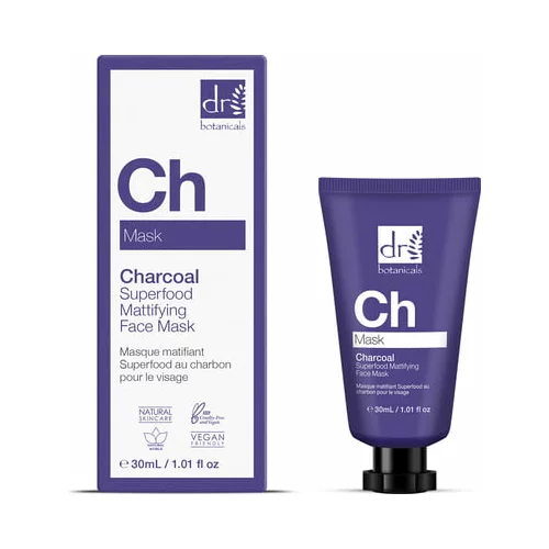 Dr. Botanicals charcoal Superfood Mattifying Face Mask - 30 ml