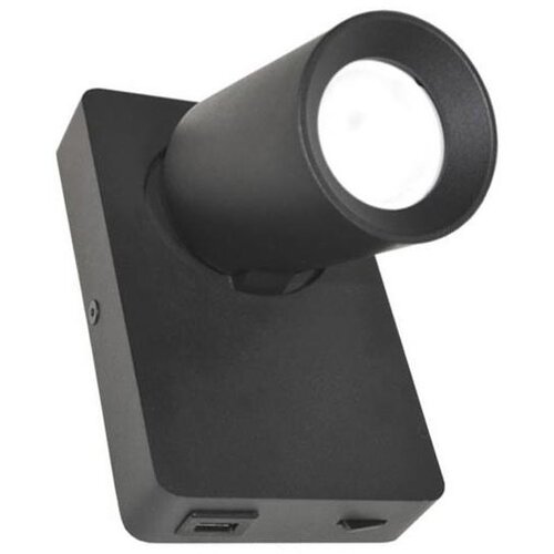  Zidna spot svetiljka TAFT 1xGU10/30W/230V USB crna Cene