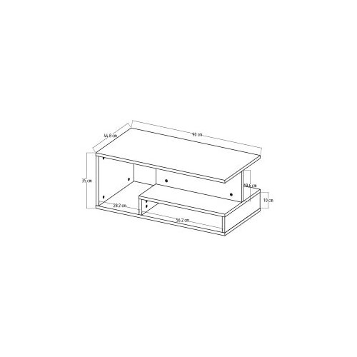 Hanah home Sto za dnevnu sobu Vera Mini White Sapphire Oak Slike