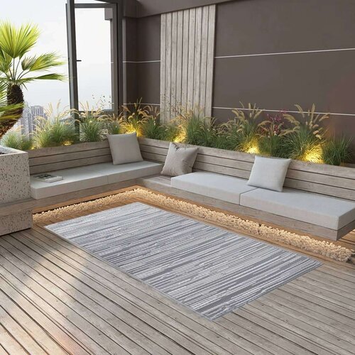 Vanjski tepih sivi 190 x 290 cm PP Slike