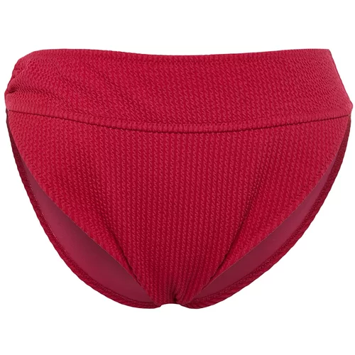 Trendyol Curve Plus Size Bikini Bottom - Pink - Textured