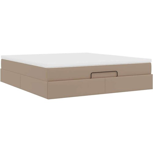 vidaXL Okvir kreveta s madracem cappuccina 160x200cm umjetna koža Cijene