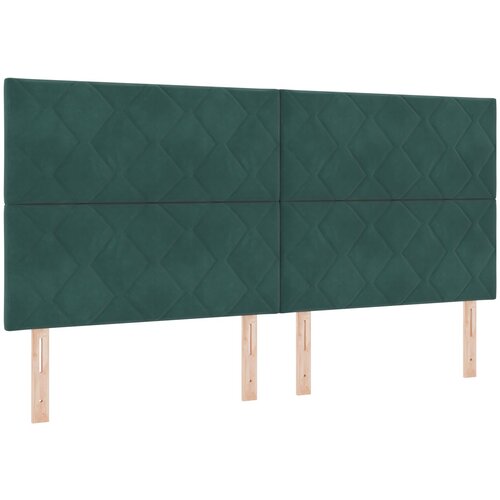 vidaXL vzglavje zasnova diamantnih blokov temno zelena 200 cm žamet, (22080629) Cene