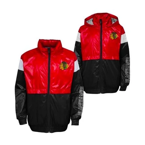 Outerstuff Children's Jacket GOAL LINE STANCE FZ WINDBREAKE CHICAGO BLACKHAWKS