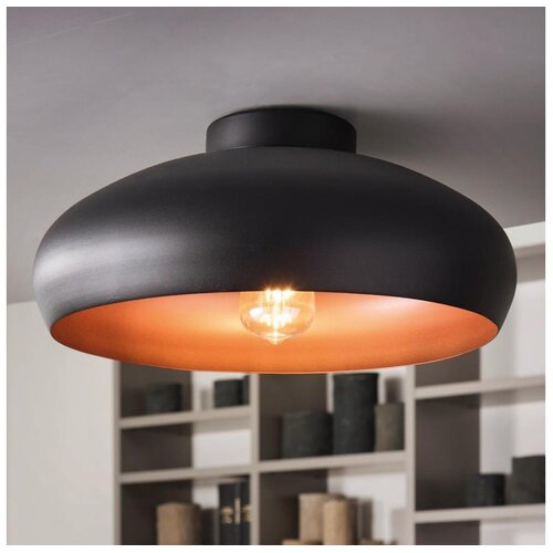 Eglo plafonjera Mogano 94547, 1x E27, Ø40 cm, crna i bakrena Cene