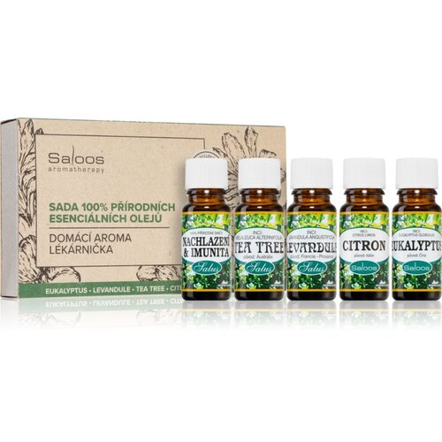 Saloos Set of 100% Natural Essential Oils Home Aroma First Aid Kit 5 pack Slike