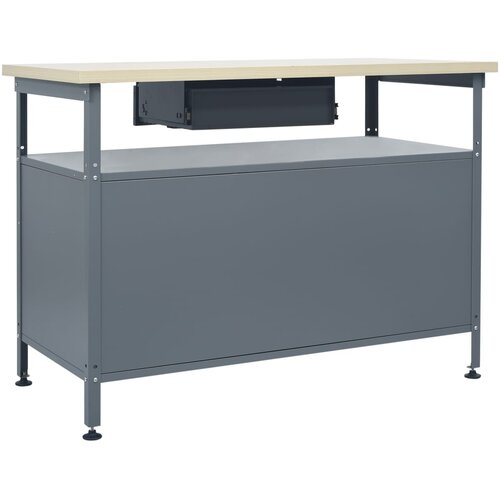  Radni stol crni 120 x 60 x 85 cm čelični Slike