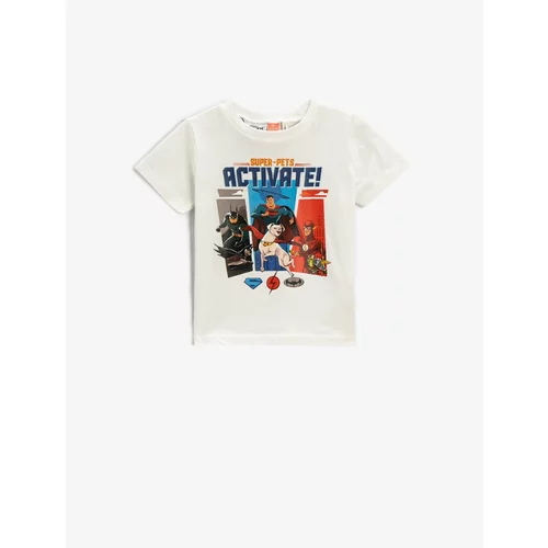 Koton Super Pets Printed T-Shirt Licensed Short Sleeve Crew Neck Cotton