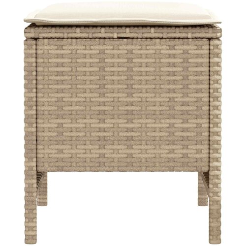  Vrtni otoman s jastukom 2 Komad 38 x 38 x 45 cm PE ratan Slike
