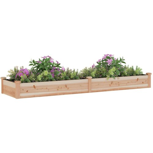  Povi&amp;scaron;ena vrtna gredica s oblogom 240x60x25 cm masivna jelovina Slike