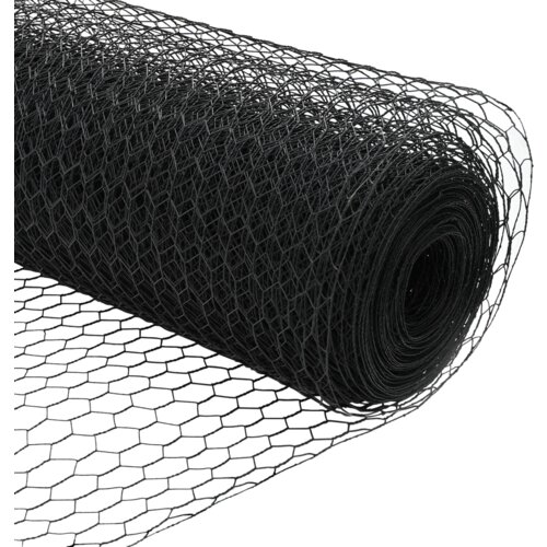 vidaXL Heksoidna ograja Siva 1.2x10 m Jeklo, Ograjni stebri s konico 7 kos &Oslash;32 mm 140 cm Cinkano jeklo Cene