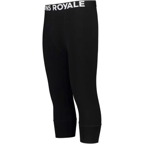 Mons Royale CASCADE MERINO FLEX 200 3/4 LEGGING Muško funkcijsko 3/4 rublje od merino vune, crna, veličina