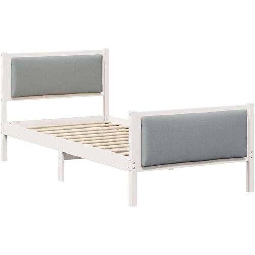  Okvir za krevet Svijetlo siva 100 x 200 cm tkanina Slike