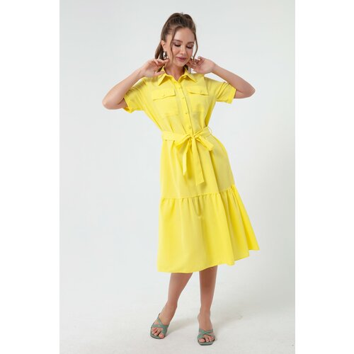 Lafaba Dress - Yellow - Smock dress Slike