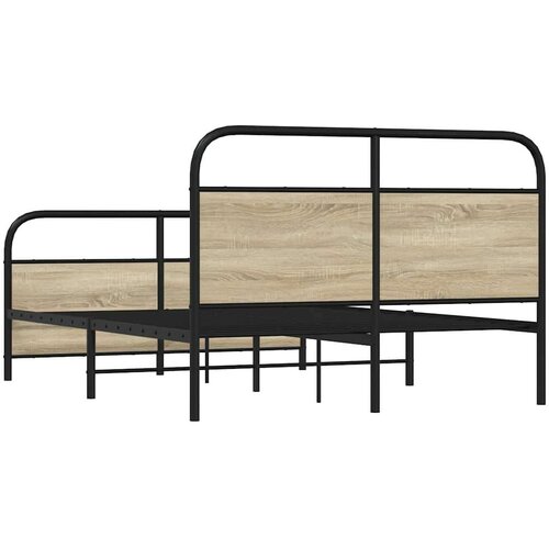 VidaXL metalni okvir kreveta bez madraca boja hrasta sonome 140x190 cm Slike
