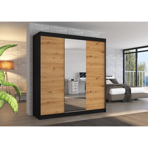 ADRK GARDEROBNA OMARA SANTIAGO 200 CM (VE BARV)-rna/artisan Slike