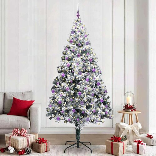 vidaXL Umestno božično drevo med 300 LED Zelena 240 x 150 cm Cene