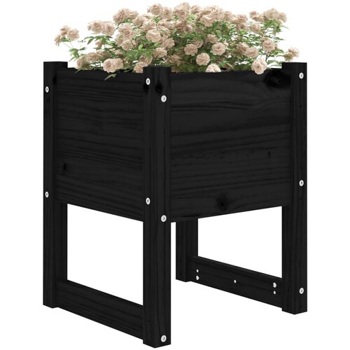  Sadilice 2 kom crne 40 x 40 x 52,5 cm od masivne borovine Slike