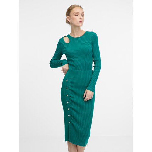 Orsay Green women's long sweater - Women's Cene