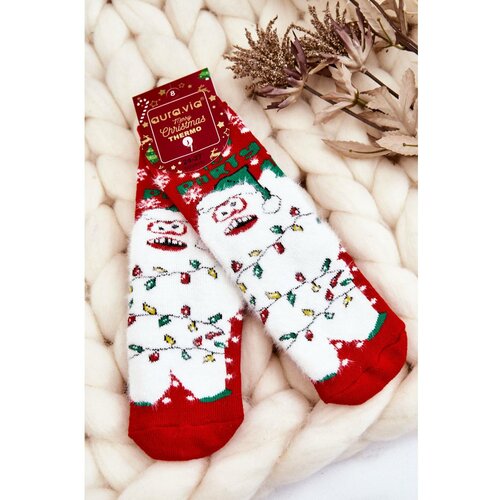 Kesi Children's Christmas Cotton Thermoactive Socks Yeti Red Slike