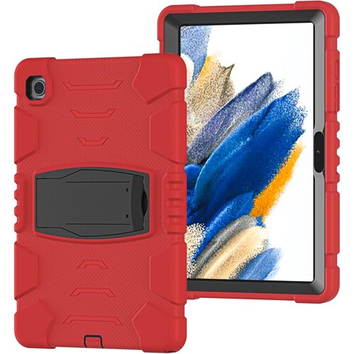 NIKCORP Ovitek za Samsung Galaxy Tab A7 10.4 T500 / T505, oklepen etui s stojalom, trpežna troslojna zaščita, silikon, rdeč, (5000139021) Cene