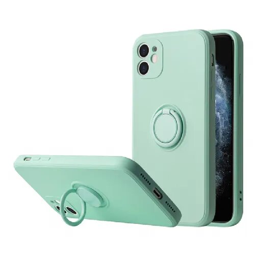 Onasi Silikonski ovitek Liquid Ring za Xiaomi Redmi Note 11 5G - mint Slike
