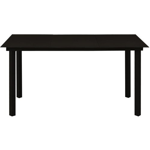  5-dijelni vrtni blagovaonski set od PVC ratana crni Slike