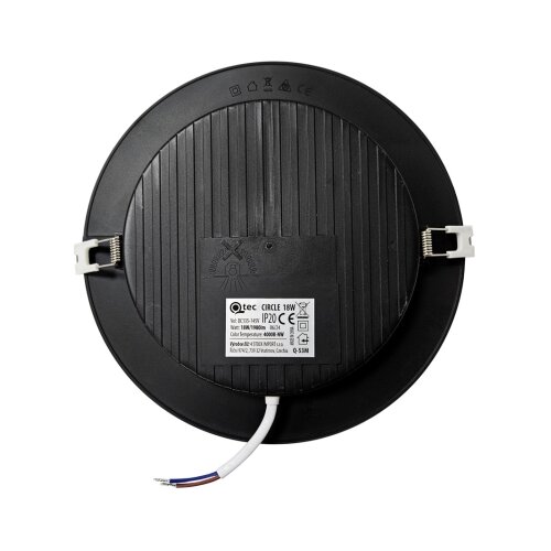  led ugradna svetiljka circle LED/18W/230V 4000K prečnik 22 cm crna Slike
