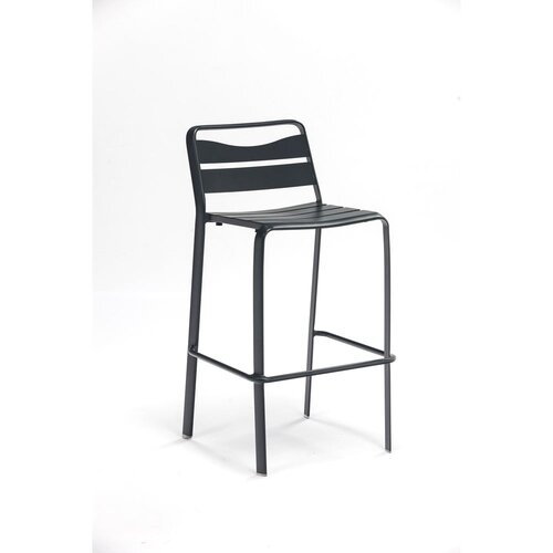 Ezeis Set od 2 sive vrtne aluminijske barske stolice Spring Slike